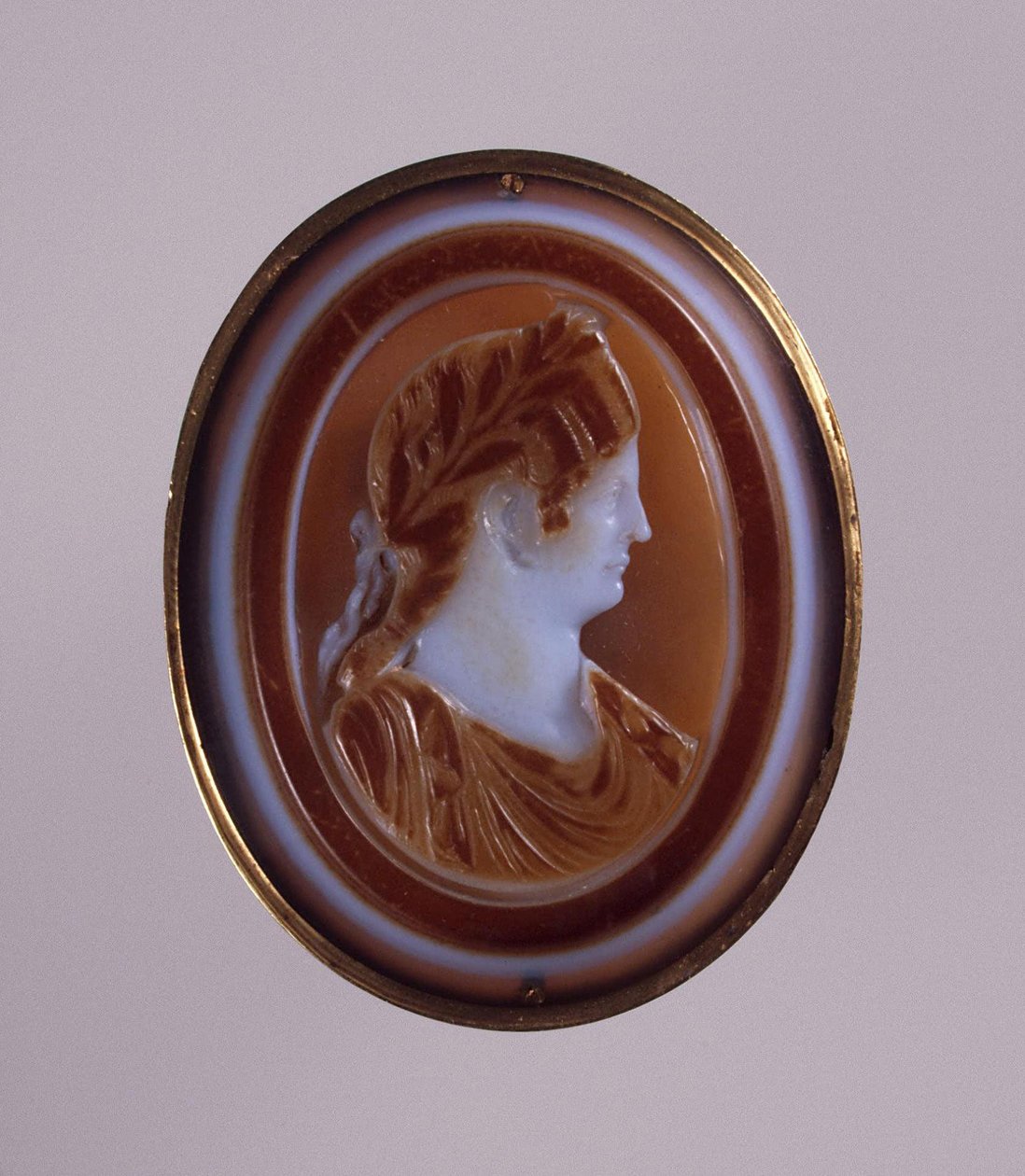 Portrett av Agrippina den yngre Agrippina Minor, kona til keiseren Claudius. Cameo, midten av 1 av Classical Antiquities