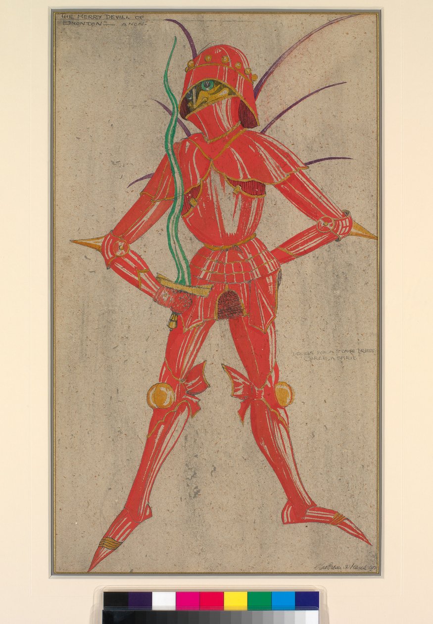 Coreb - a Spirit, Design for a Stage Dress for The Merry Devil of Edmonton, 1921 av Claud Lovat Fraser