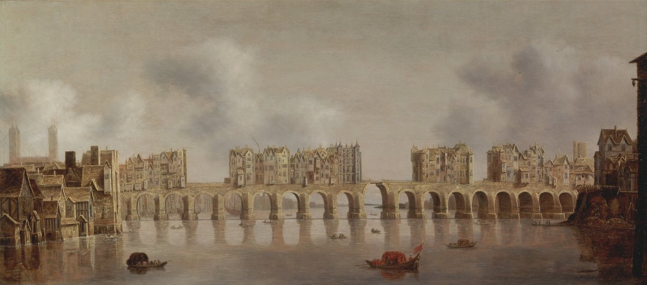 Utsikt over London Bridge av Claude de Jongh