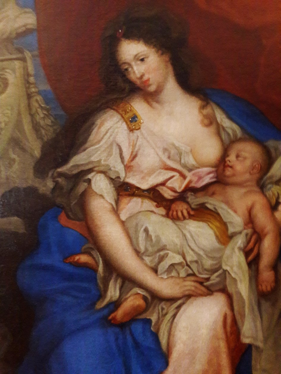 Portrett av dronning Marie Casimire og hennes barn av Claude Callot