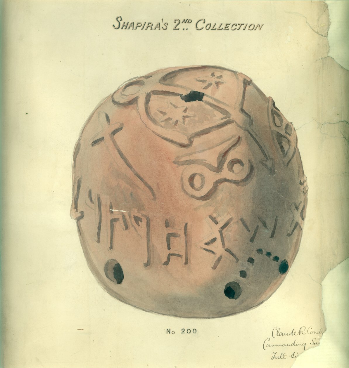 Shapiras andre samling, 1873 (wc og blyant på papir) av Claude Conder