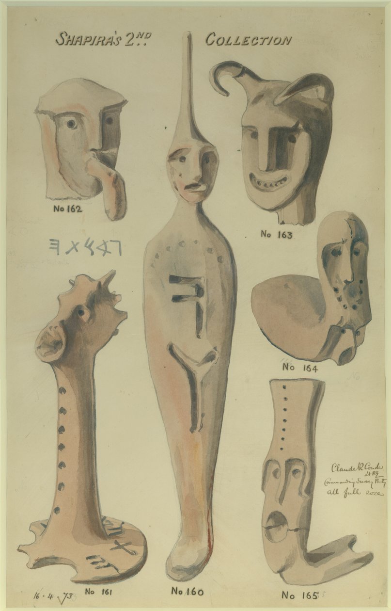 Shapiras andre samling, 1873 (wc og blyant på papir) av Claude Conder