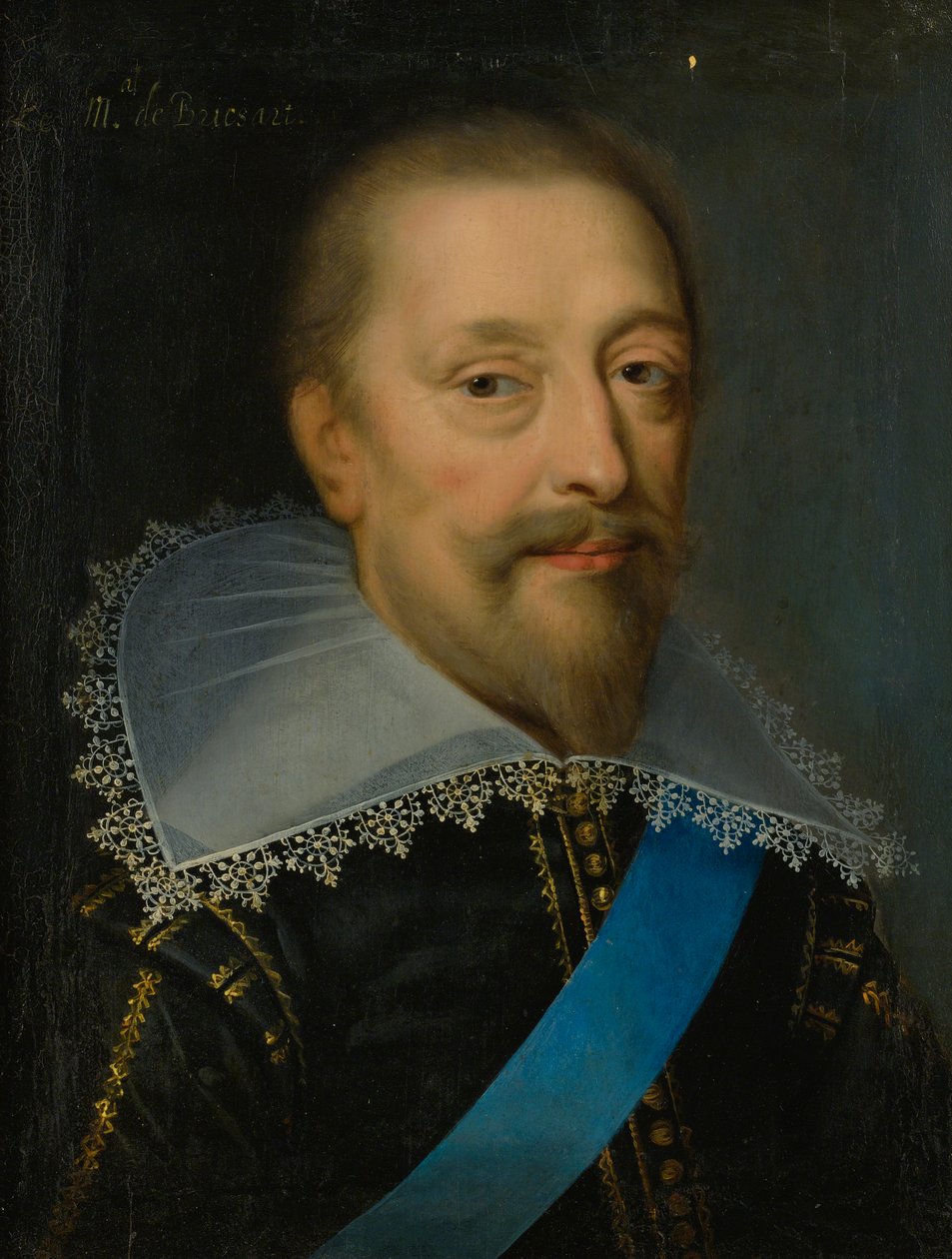 Portrett av en mann med blå sash av Claude Deruet