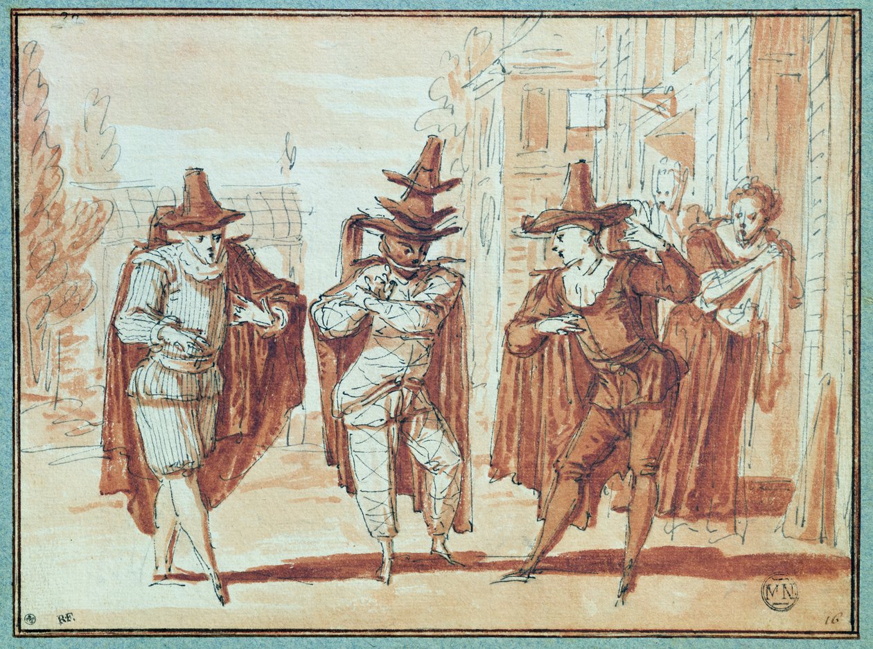 Teaterscene av Claude Gillot