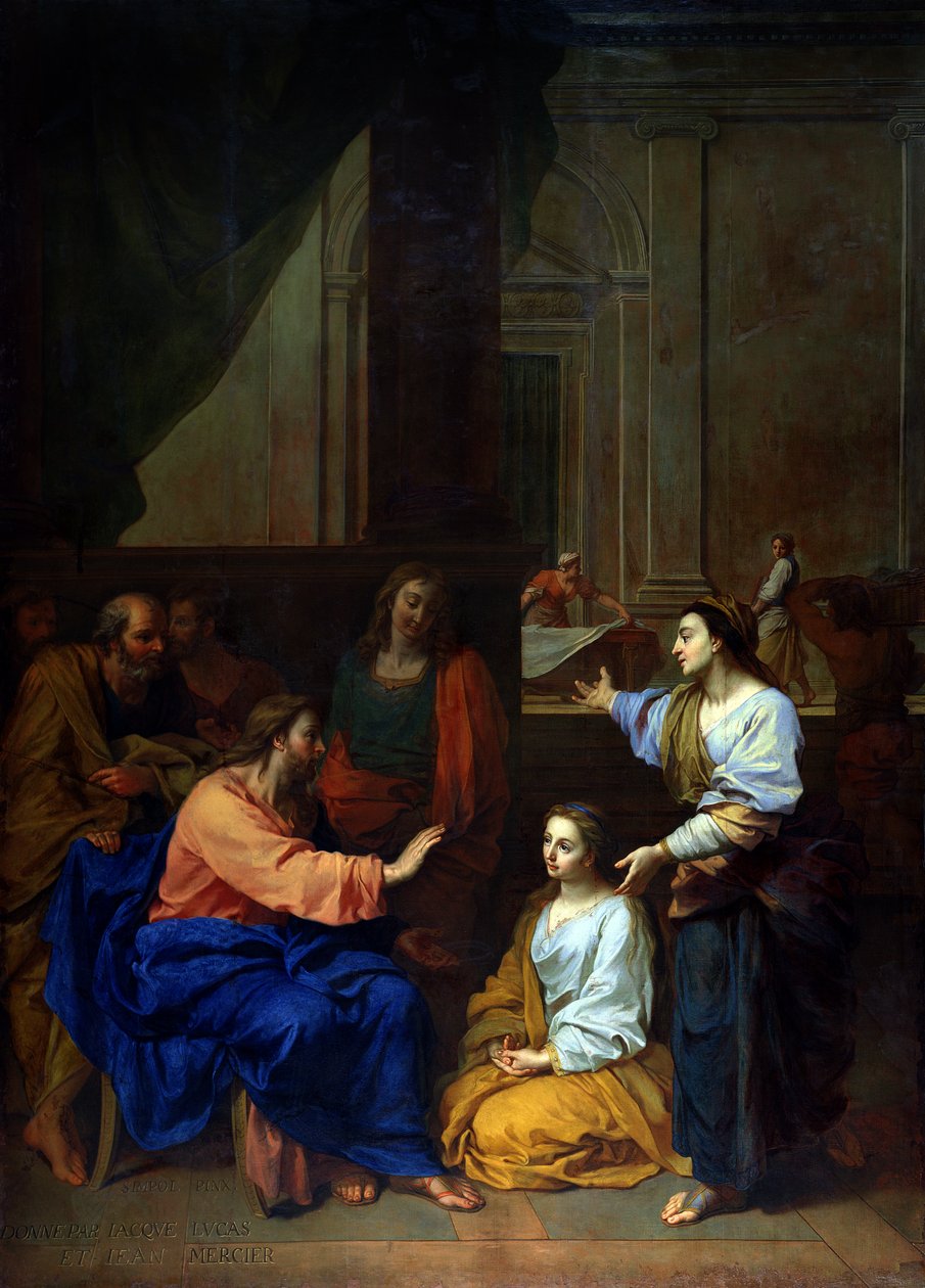 Kristus med Marta og Maria av Claude II Saint Paul