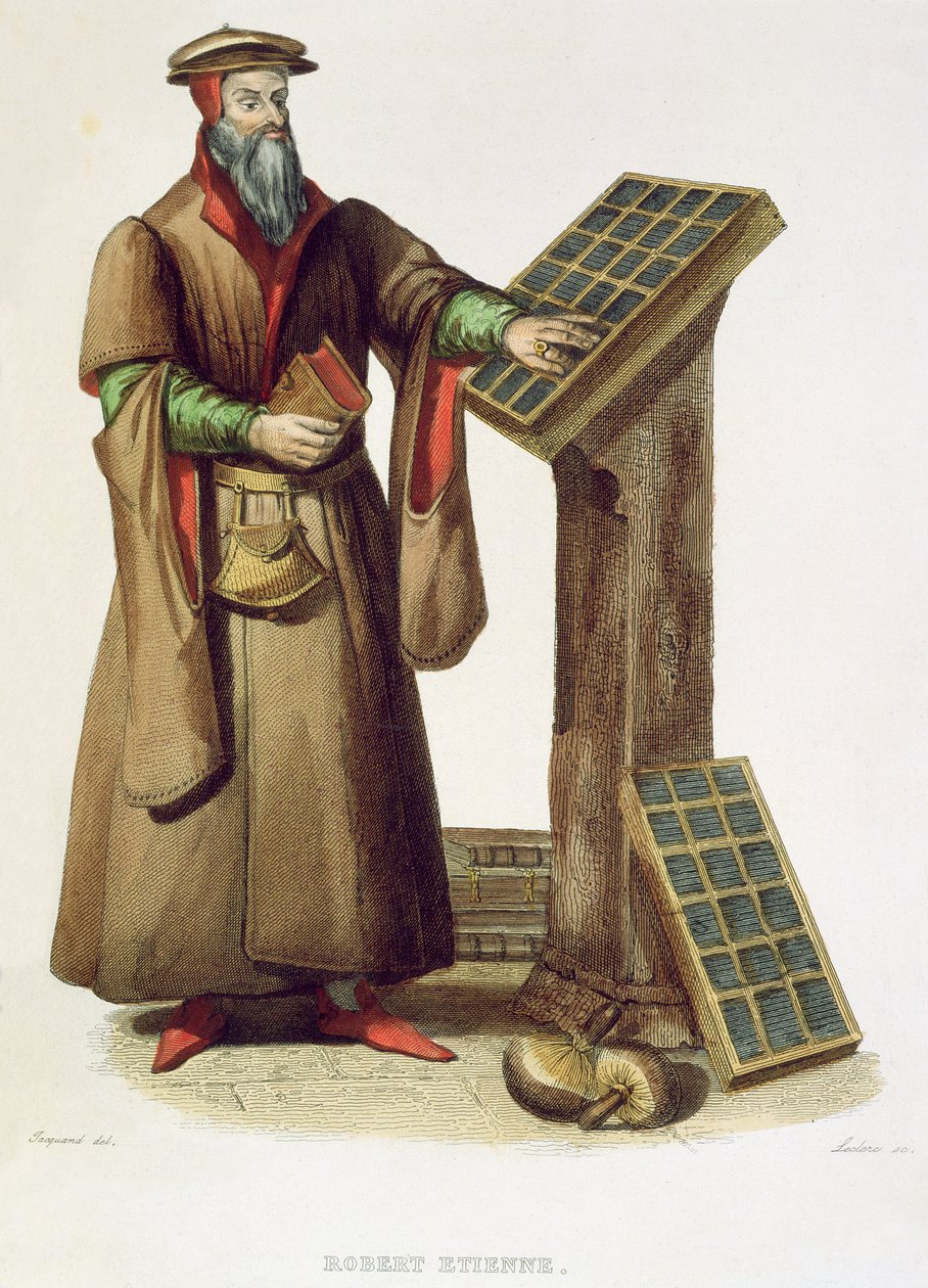 Robert Estienne, 1841 (fargegravering) av Claude Jacquand