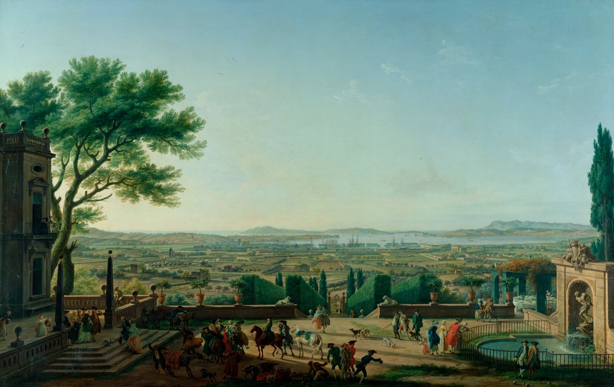 By og havn i Toulon, 1756 av Claude Joseph Vernet