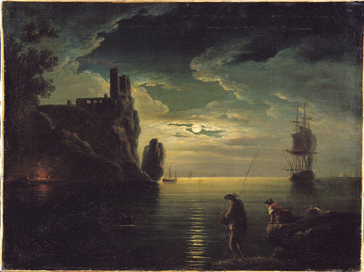 Kvelds sjølandskap av Claude Joseph Vernet