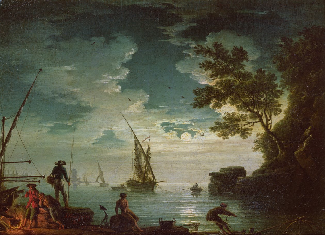 Havlandskap, måneskinn, 1772 av Claude Joseph Vernet