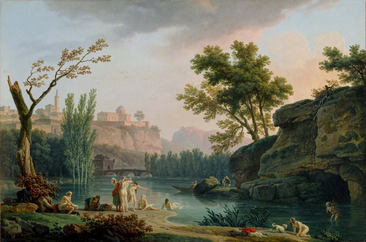 Sommerkveld, landskap i Italia av Claude Joseph Vernet
