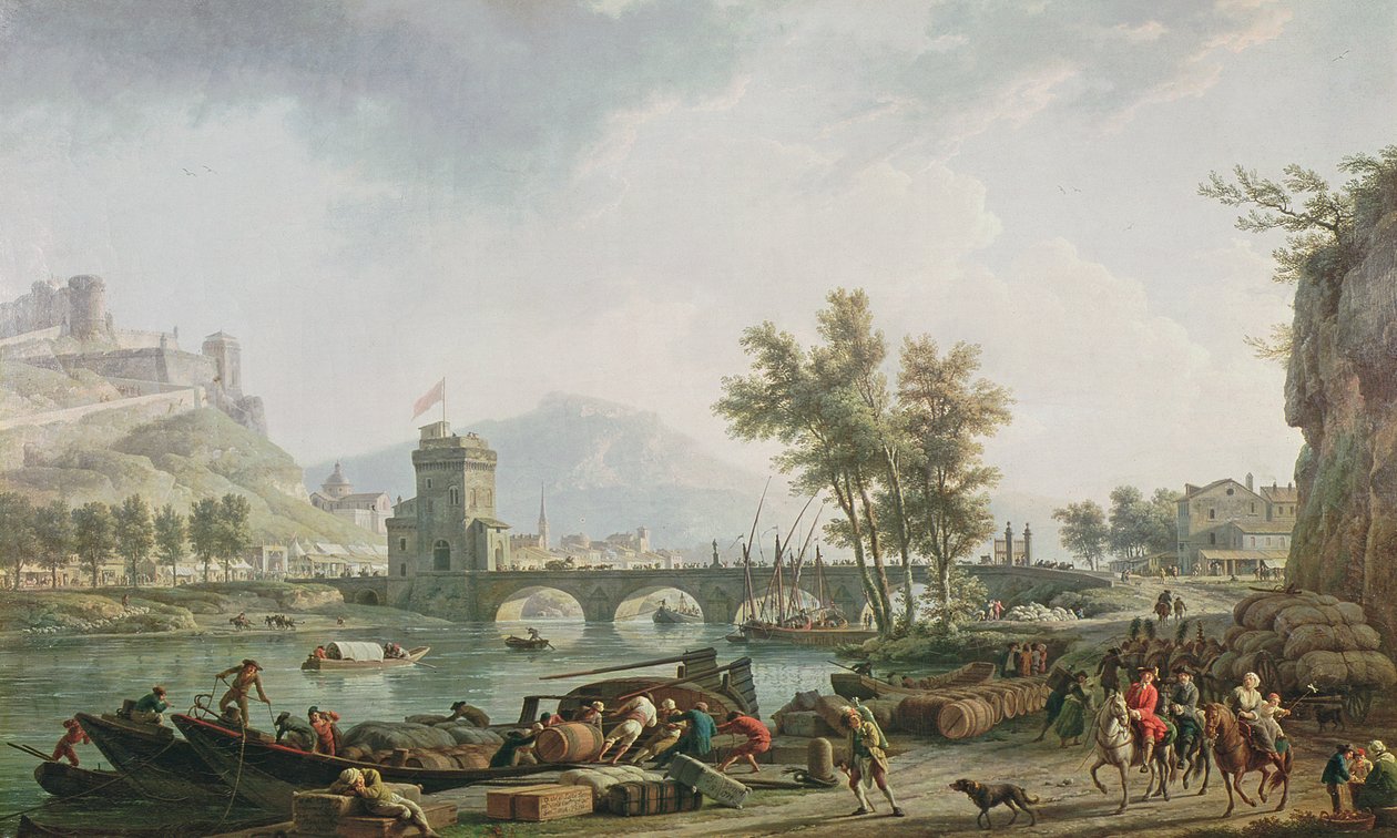 Utkanten av en messe, 1774 (se også 13025) av Claude Joseph Vernet