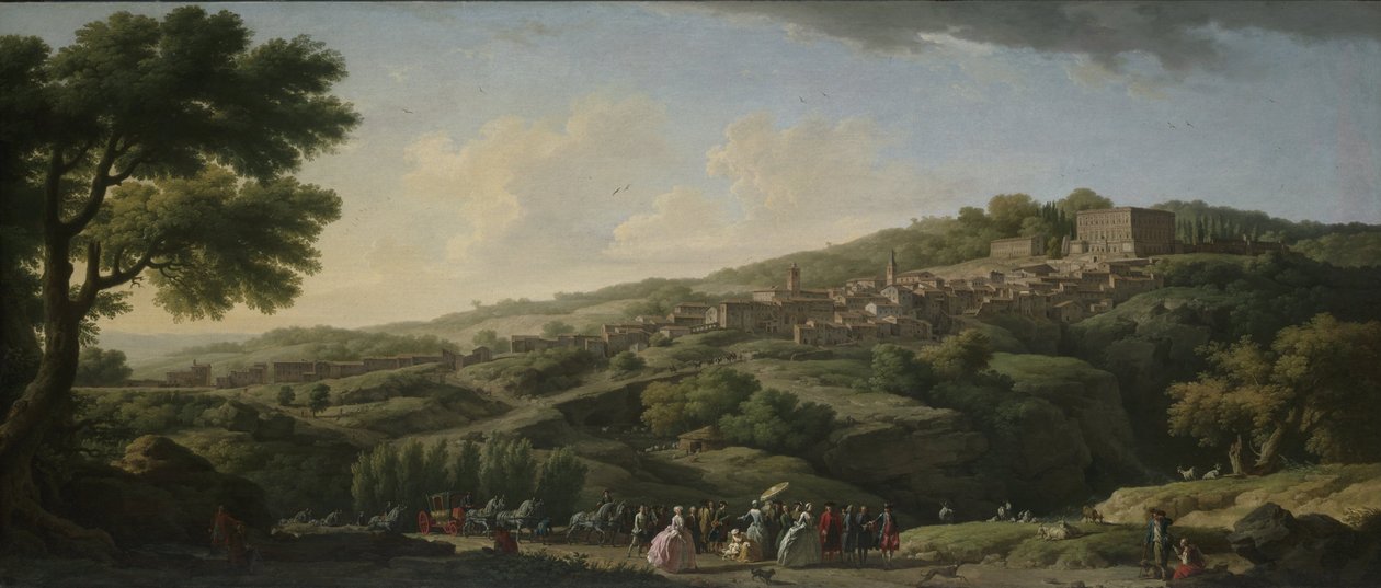 Villa på Caprarola av Claude Joseph Vernet