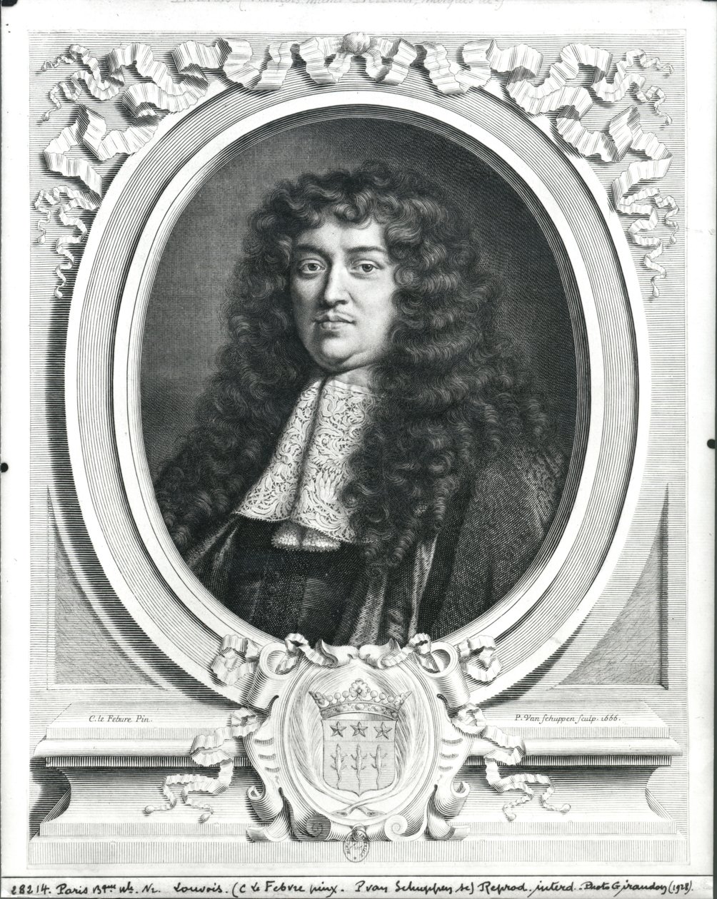 Francois-Michel Le Tellier (1643-1715) Markis av Louvois, gravert av Jacques van Schuppen, 1666 av Claude Lefebvre