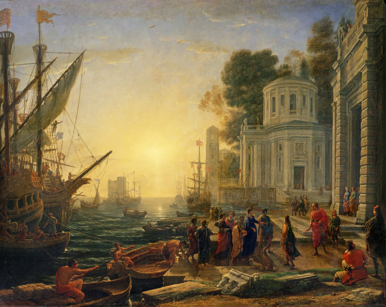 Cleopatra går i land ved Tarsus, 1642 av Claude Lorrain