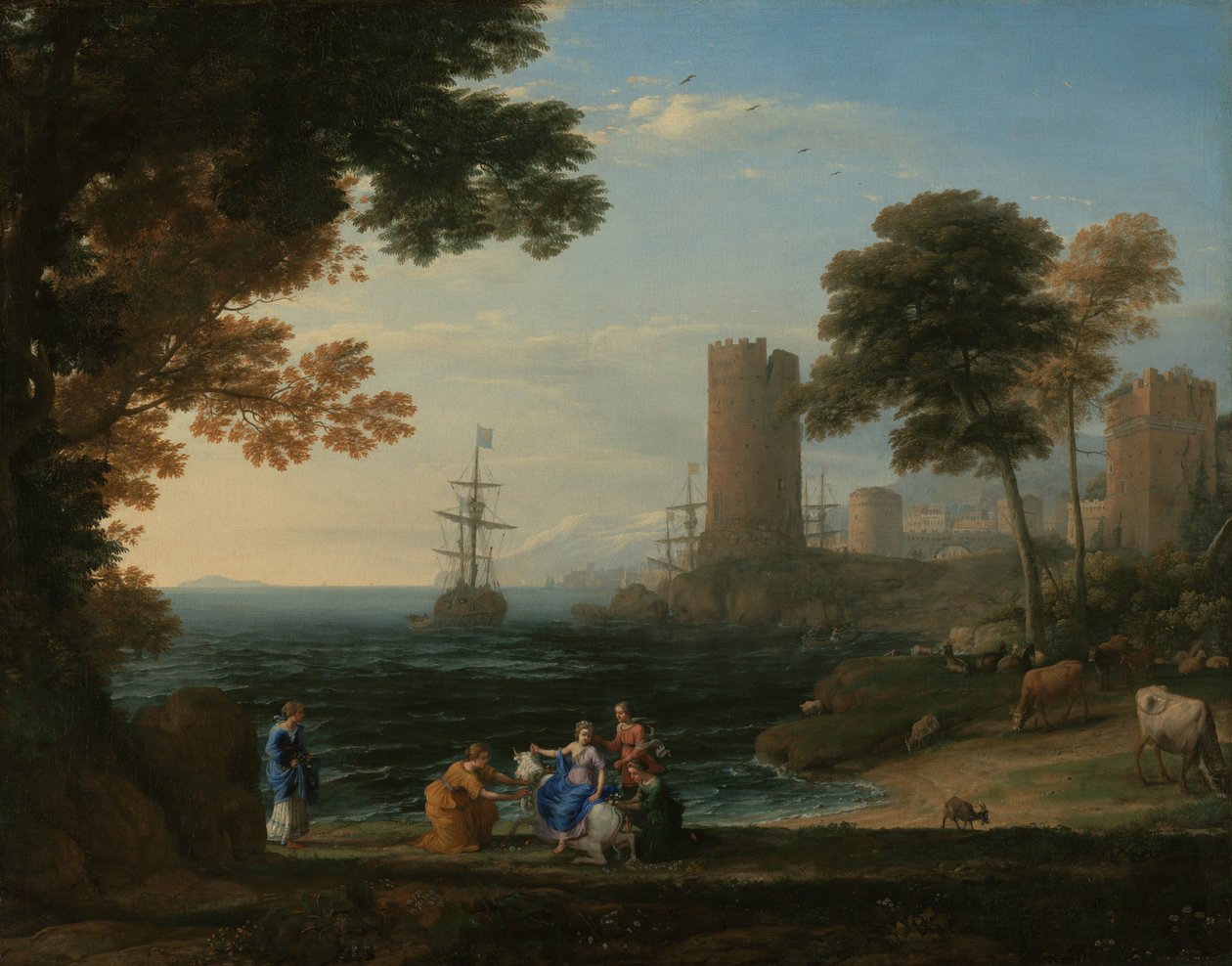 Coast View med bortførelsen av Europa av Claude Lorrain