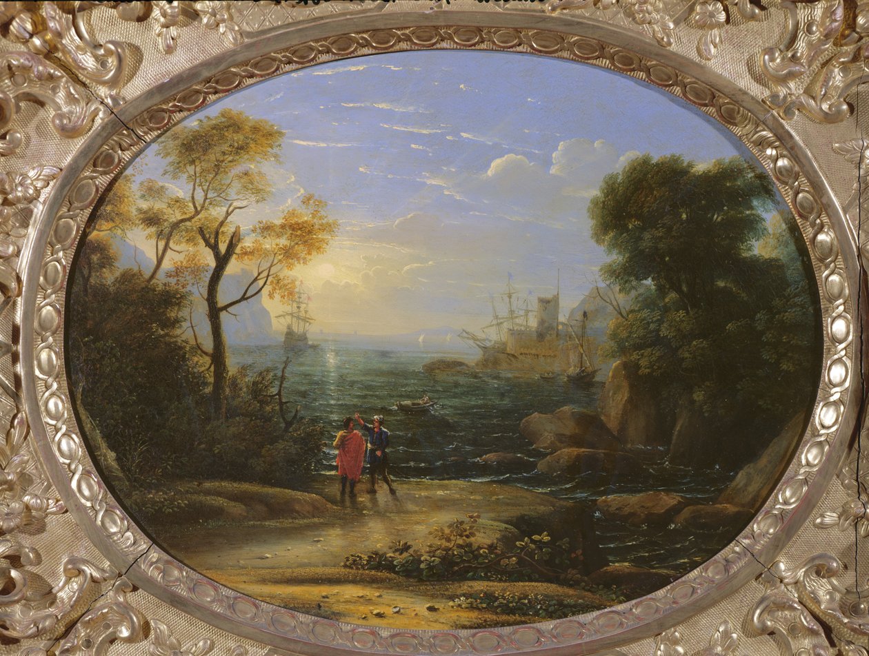 Kystlandskap ved solnedgang av Claude Lorrain