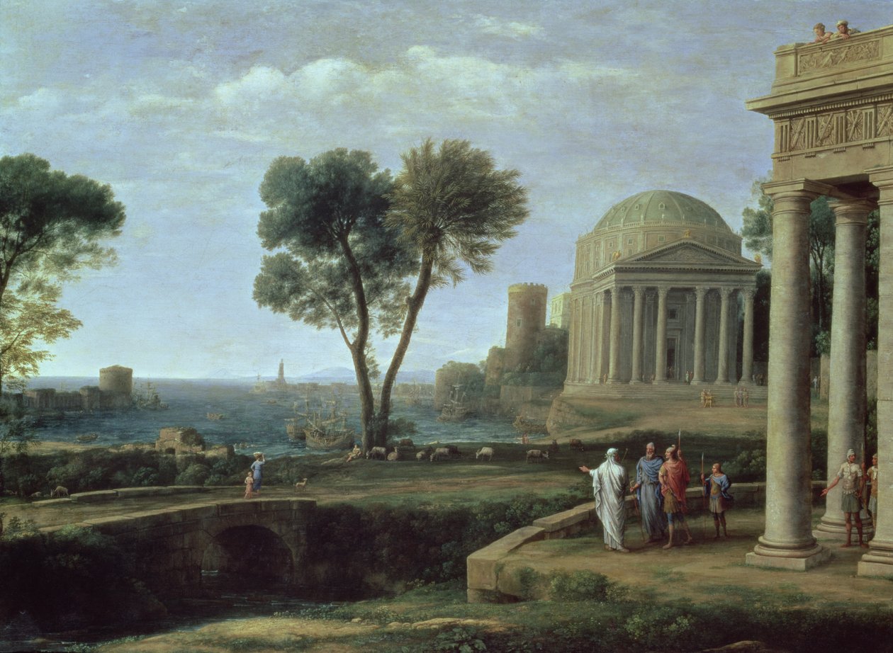 Landskap med Aeneas ved Delos, 1672 av Claude Lorrain
