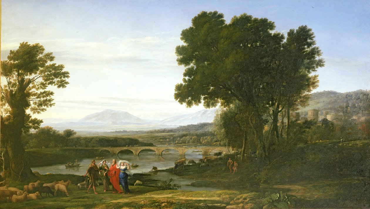 Landskap med Jakob og Laban og Labans døtre, 1654 av Claude Lorrain