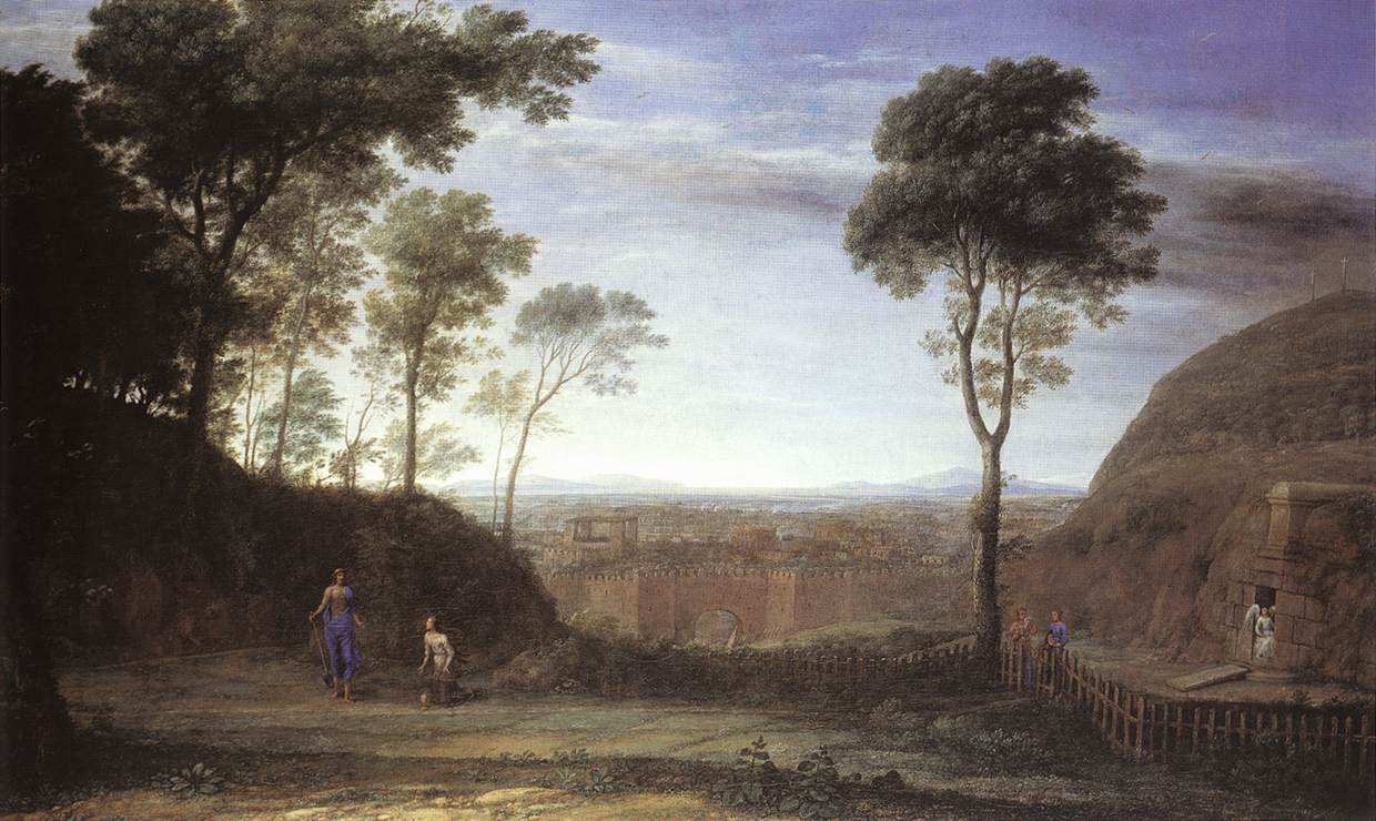 Landskap med Noli Me Tangere Scene av Claude Lorrain