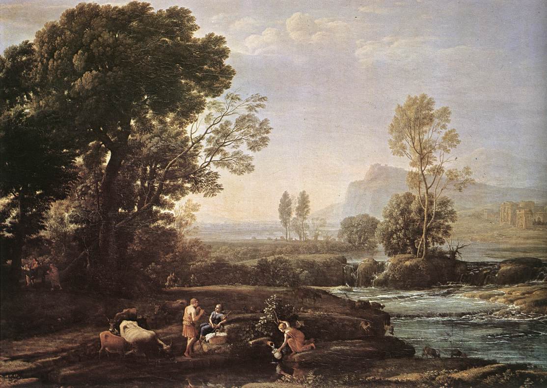 Landskap med hvile i flukt til Egypt av Claude Lorrain
