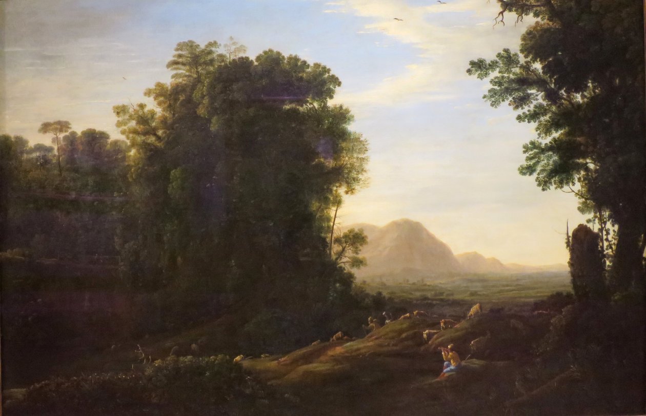 Landskap med en Piping Shepherd av Claude Lorrain