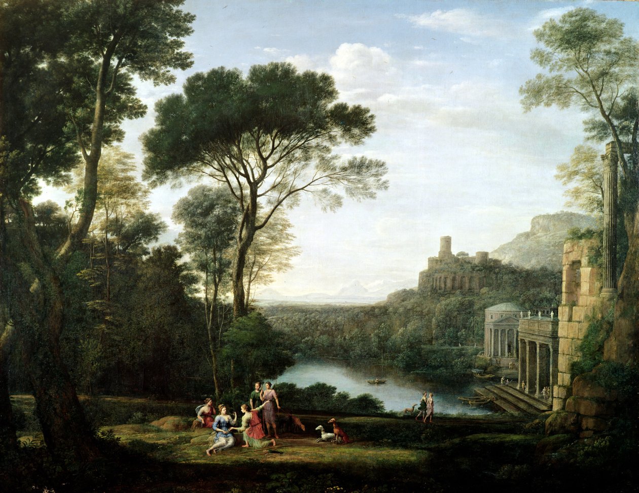 Landskap med nymfen Egeria av Claude Lorrain