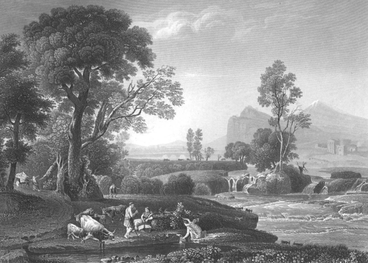Landskap med flukten til Egypt av Claude Lorrain