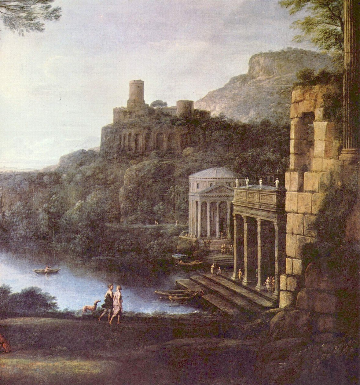 Landskap med nymfen Egeria og kong Numa av Claude Lorrain