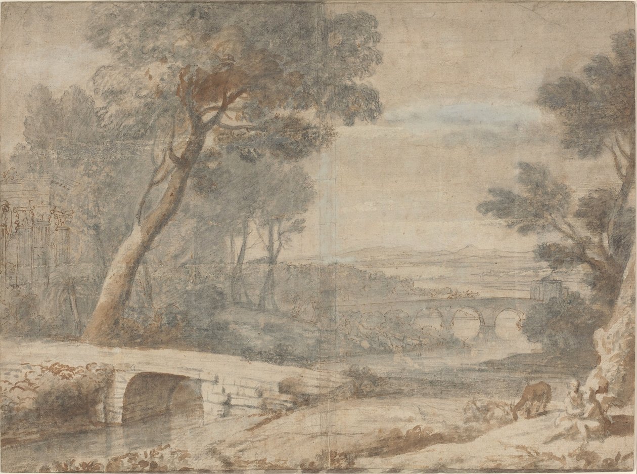 Hvil på flyet til Egypt (slutten av 1600 -tallet) av Claude Lorrain