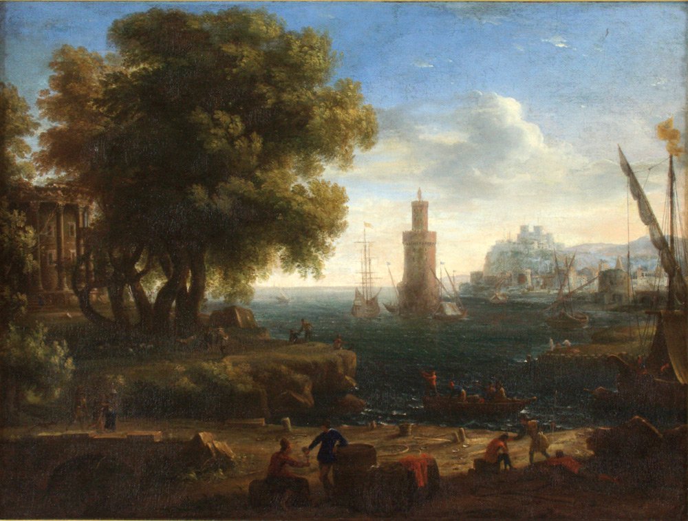 Landskap av en havn av Claude Lorrain