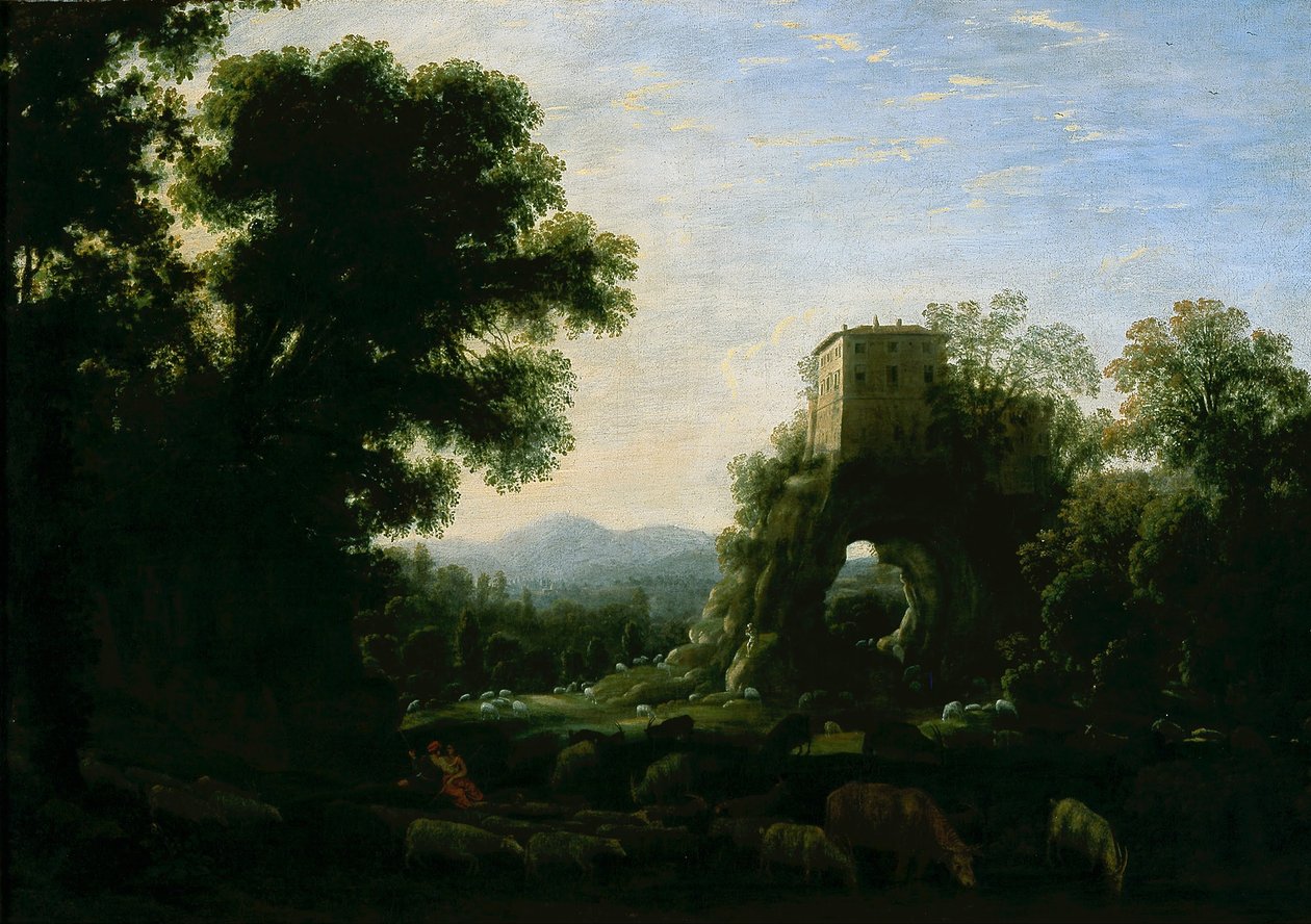 Pastoralt landskap av Claude Lorrain