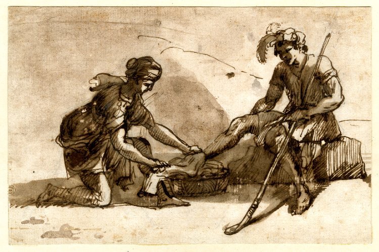 Pastoralt landskap med figurer av Claude Lorrain