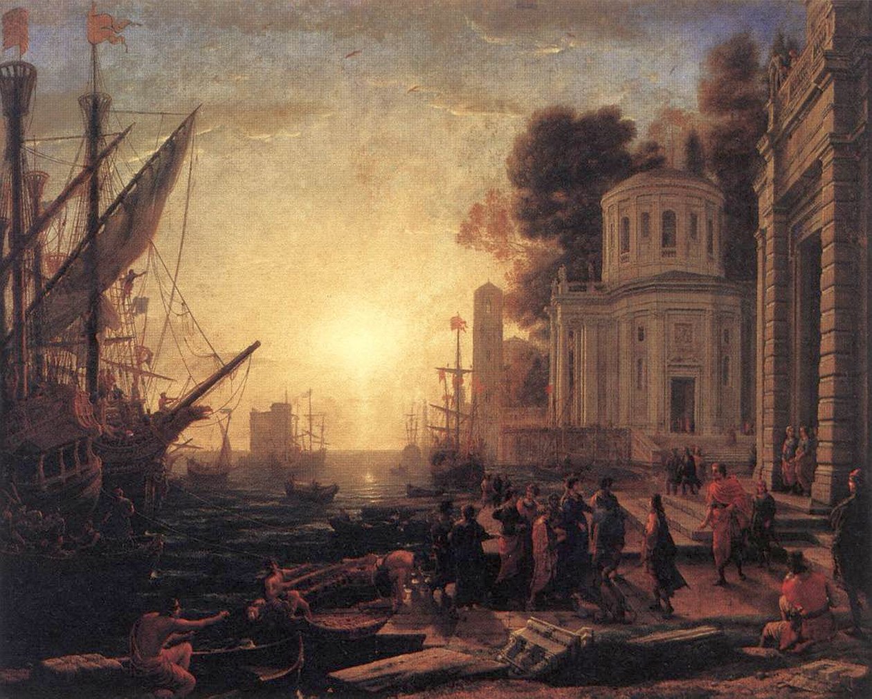 Avstigning av Cleopatra ved Tarsus av Claude Lorrain