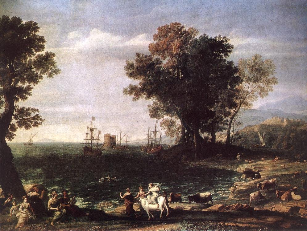 Voldtekten av Europa av Claude Lorrain