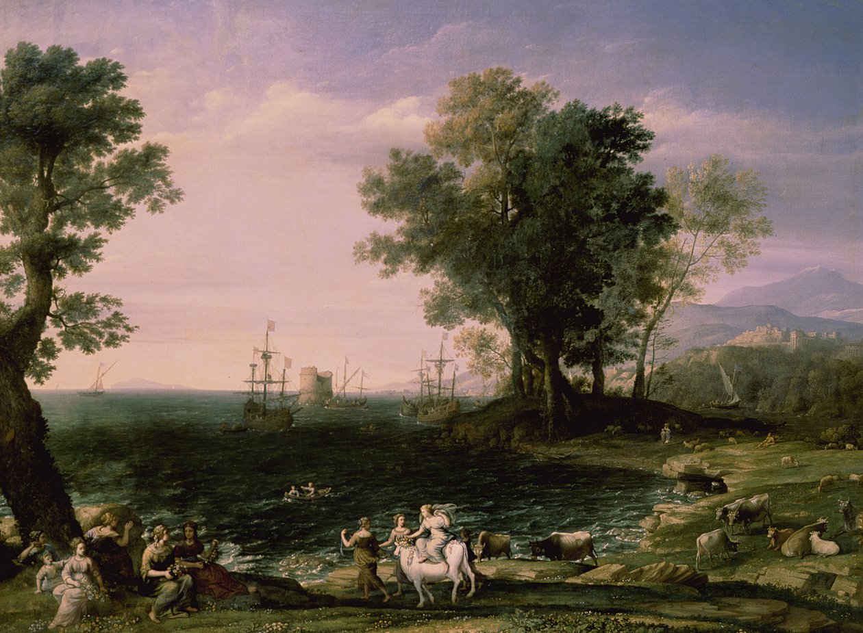 Voldtekten av Europa, 1655 av Claude Lorrain