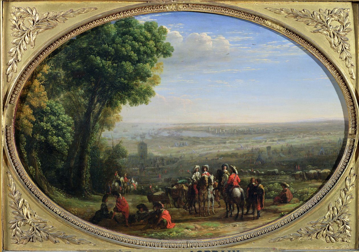Beleiringen av La Rochelle av Louis XIII (1601-43) oktober 1628, ca. 1631 av Claude Lorrain
