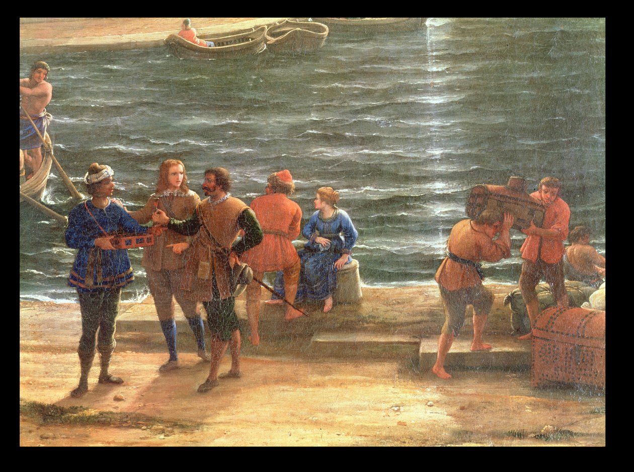 Ulysses returnerer Chryseis til faren sin (detalj av 90069) av Claude Lorrain