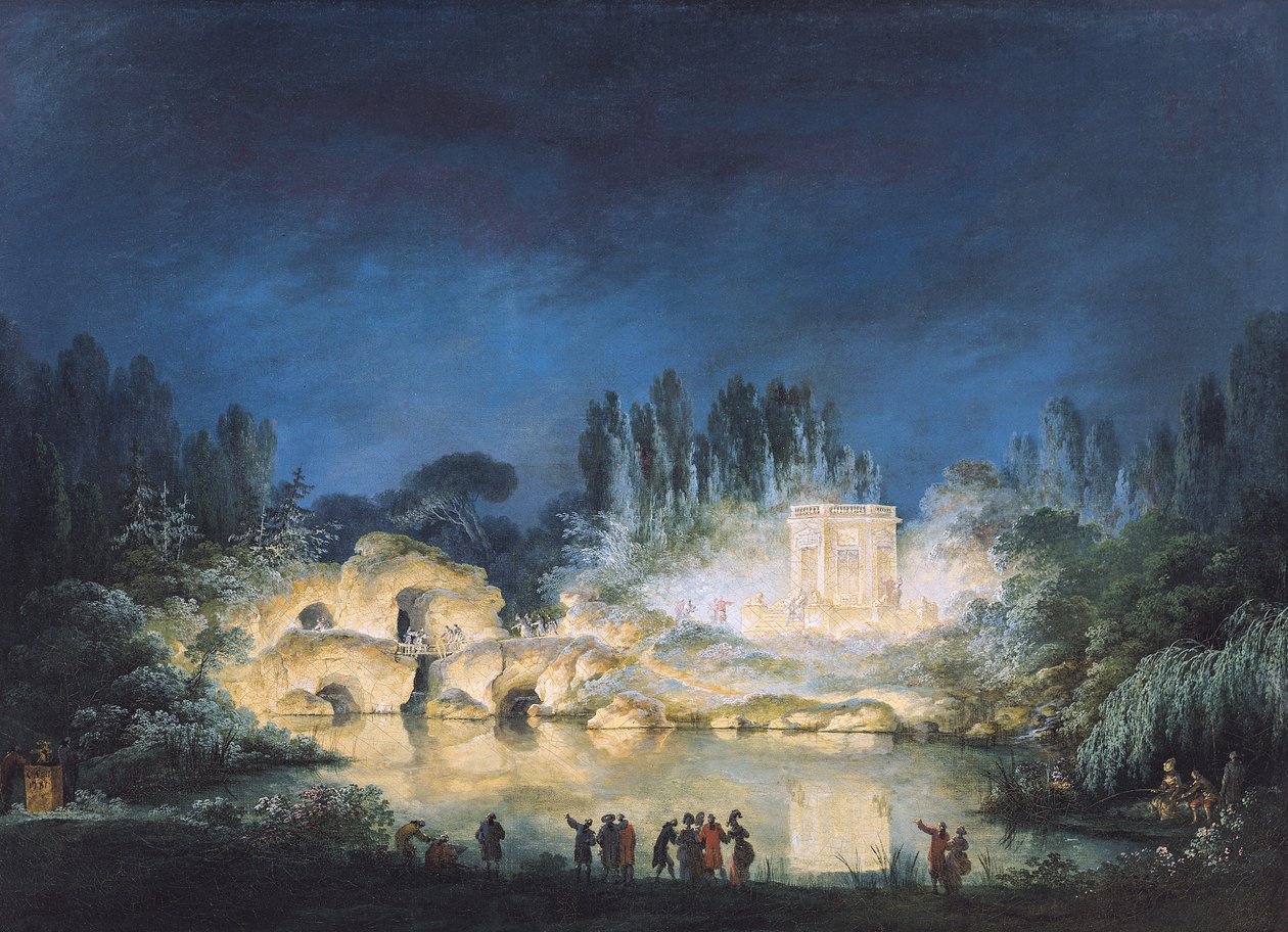 Belysning av Belvedere ved Petit-Trianon, 1781 av Claude Louis Chatelet