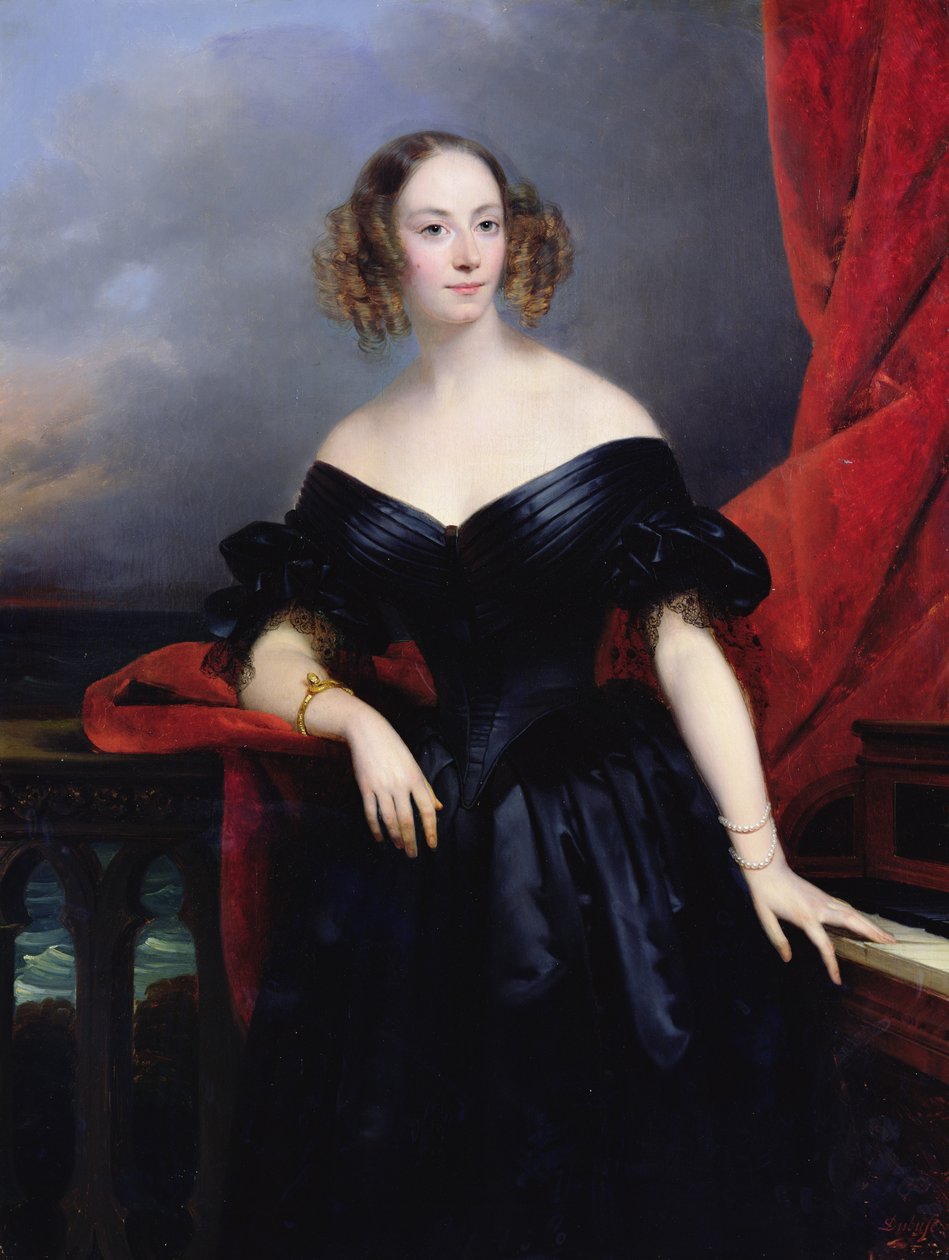 Madame Rampal, grevinne av Grigneuseville av Claude Marie Dubufe