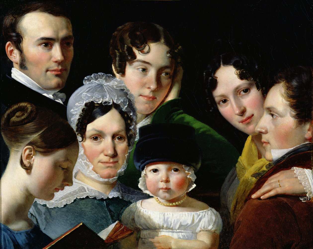 Dubufe-familien i 1820 av Claude Marie Dubufe