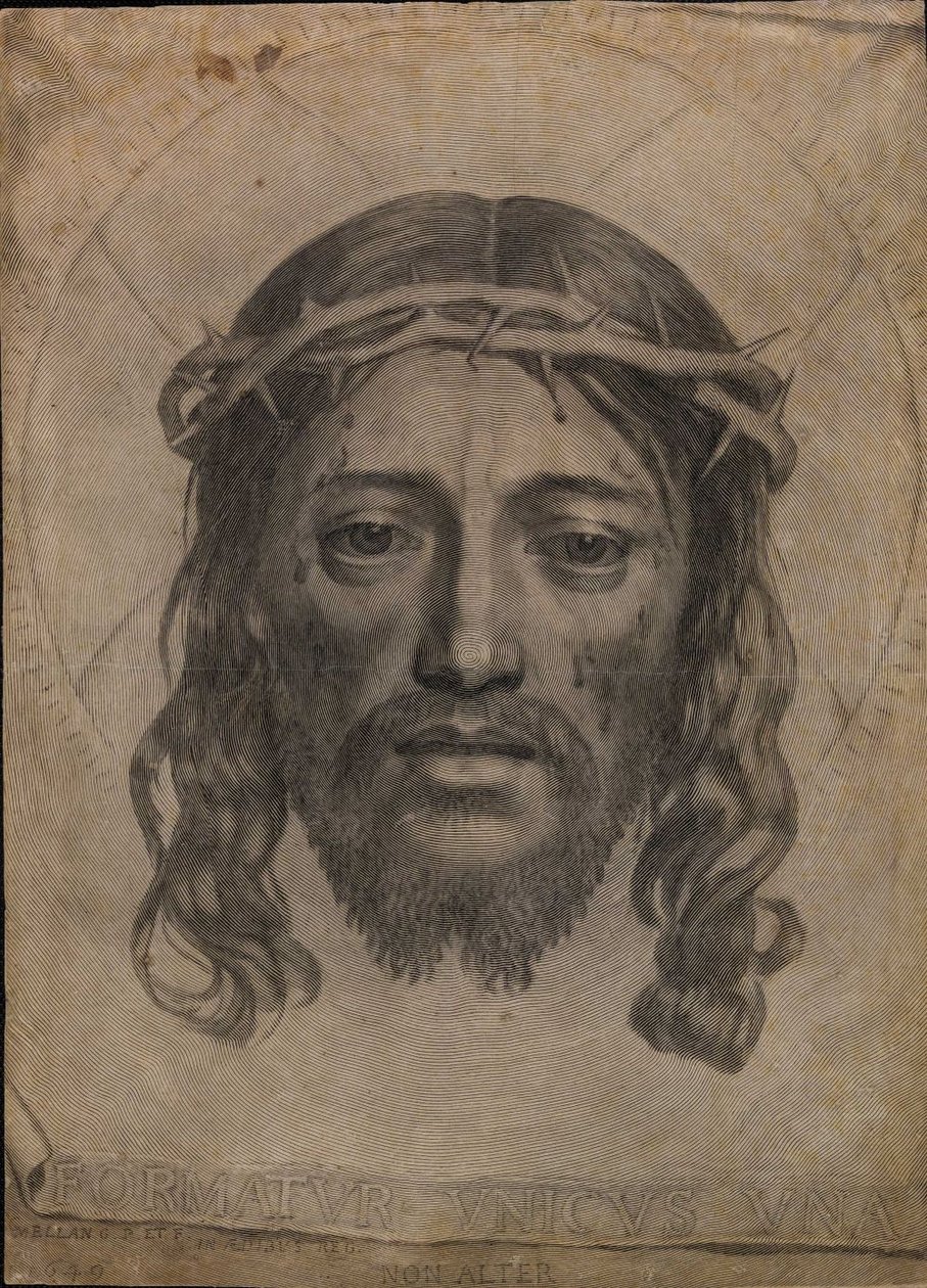 Den hellige Veronica av Jesus Kristus av Claude Mellan