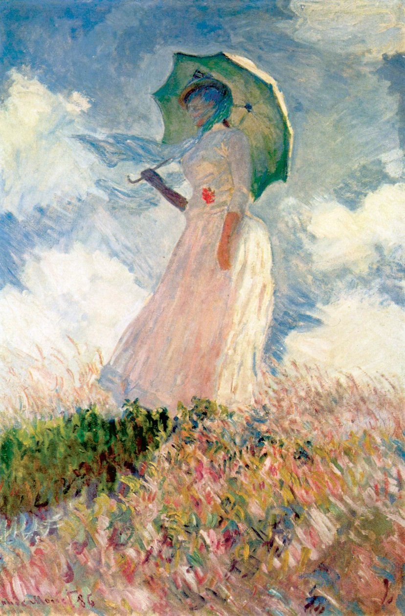 Kvinne med paraply av Claude Monet
