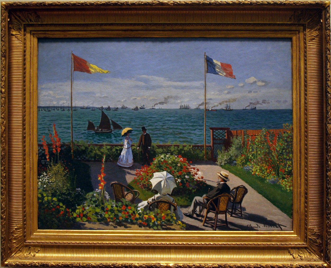 Garden at Sainte-Adressen av Claude Monet
