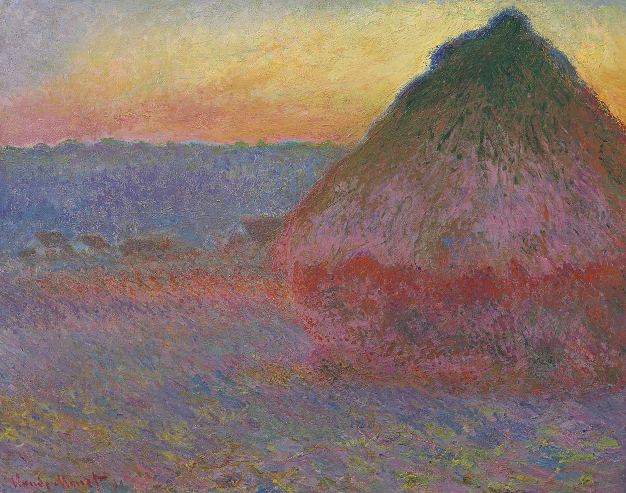 Grainstack in the Sunlight Francais: Meulen av Claude Monet