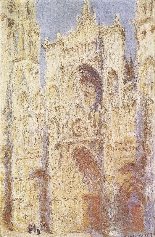 La Cathedrale de Rouen, Le Portail au Soleil Français: Rouen Cathedral, West Facade, Sunlightn av Claude Monet