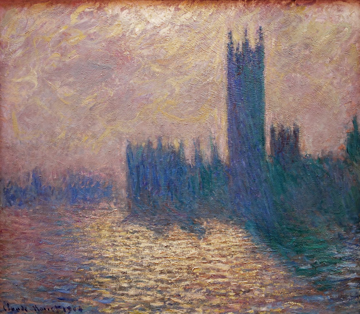 London parlament av Claude Monet