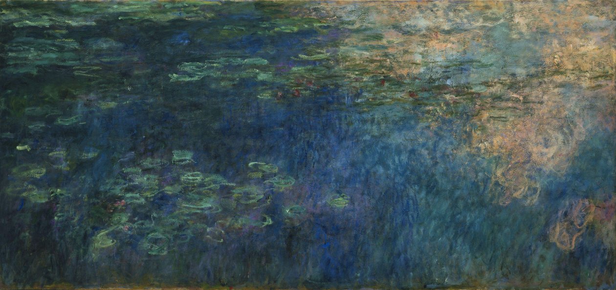 Refleksjoner av skyer på vannliljedammen av Claude Monet