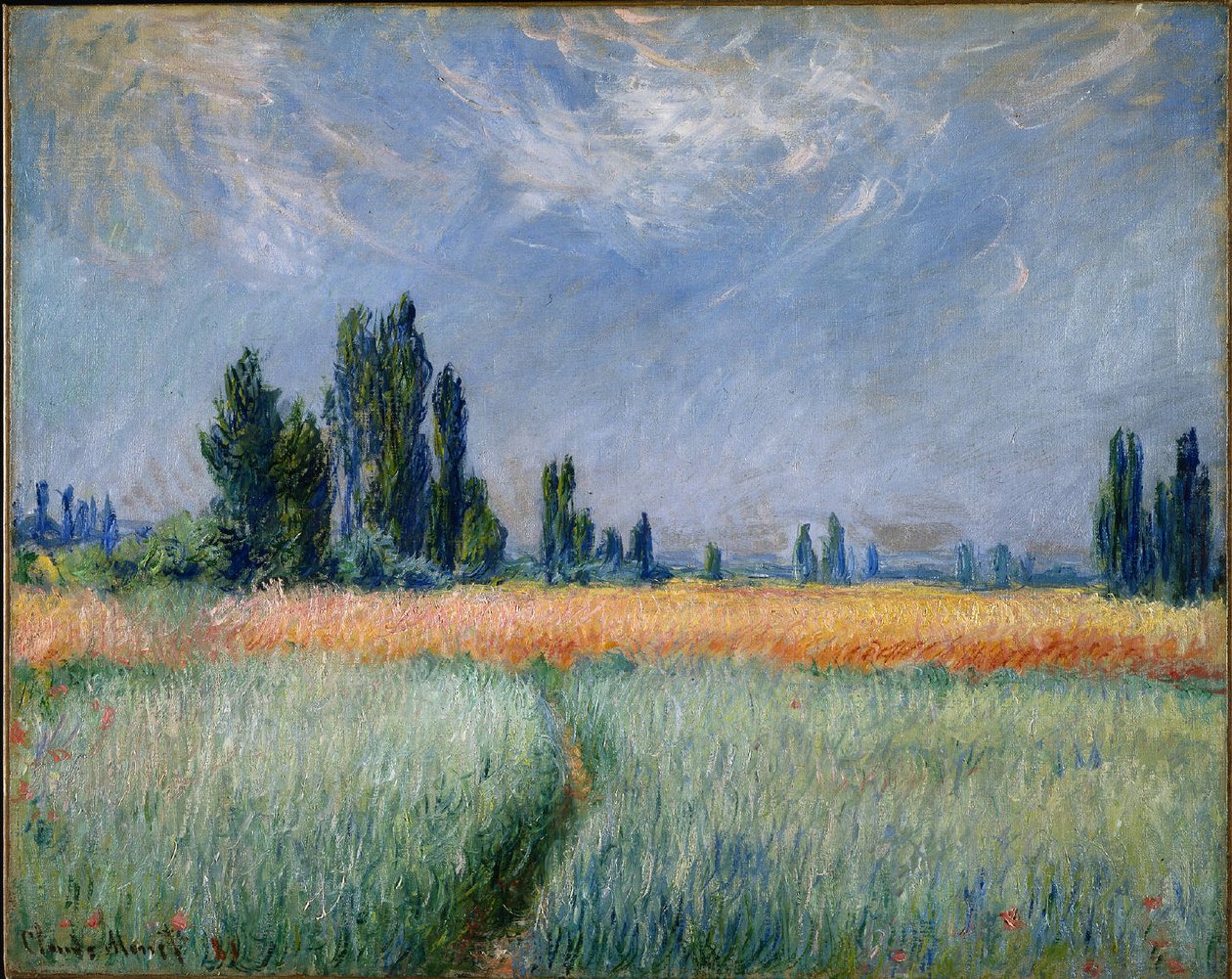 WheatfieldnFrancais: Champ de blen av Claude Monet