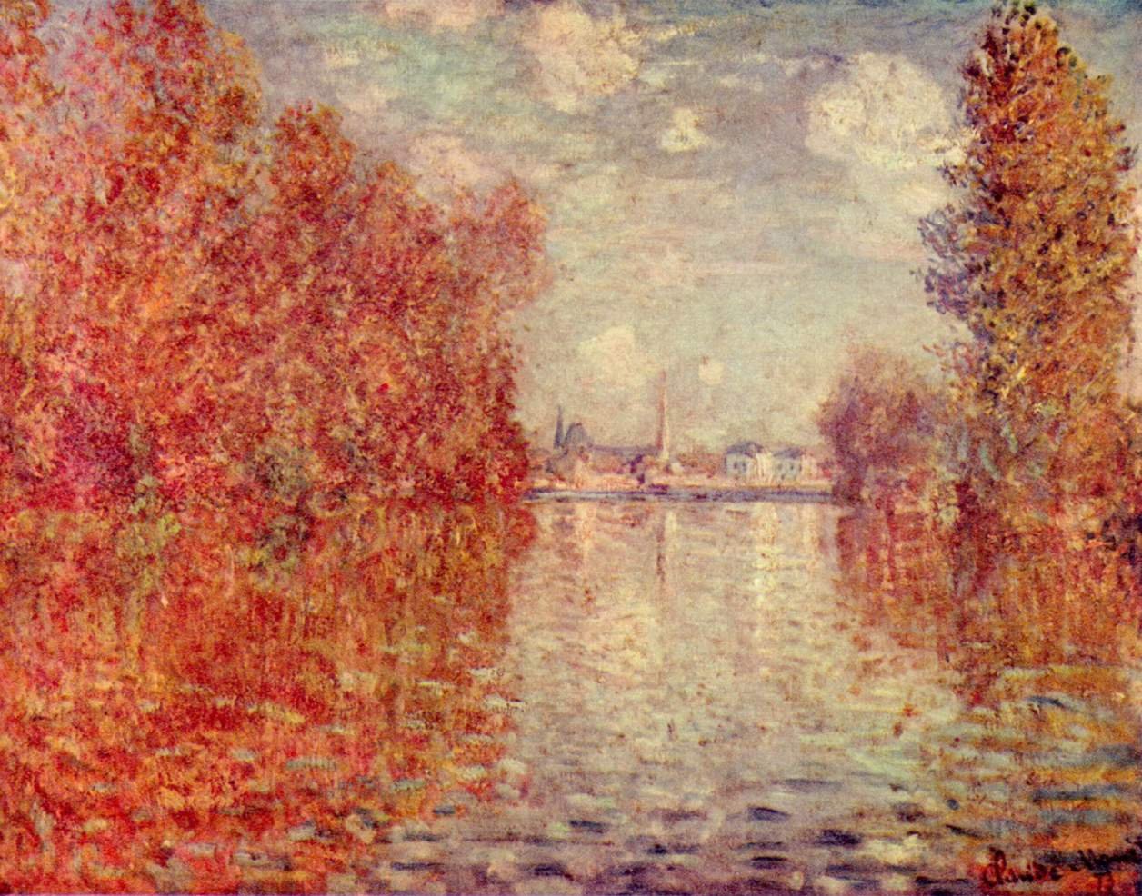 Høsteffekt på Argenteuil av Claude Monet