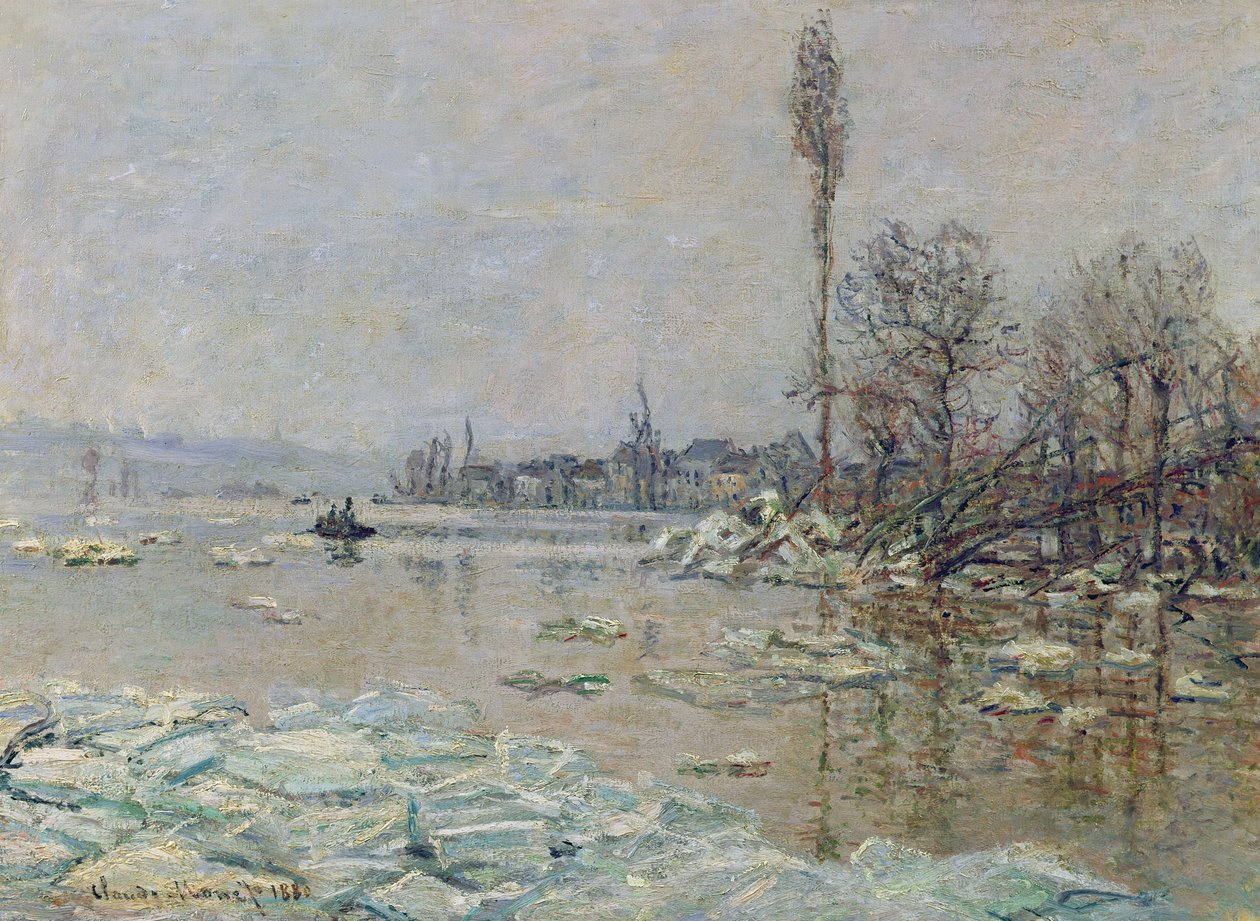 Isbrudd, 1880 av Claude Monet
